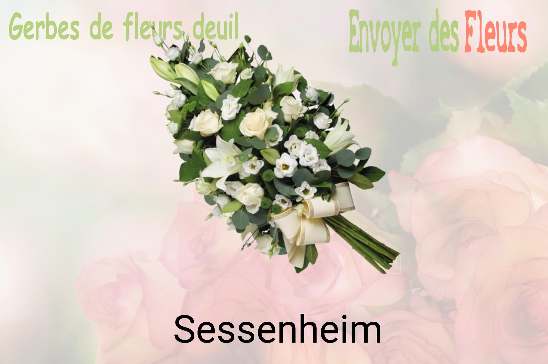 Gerbe de fleurs de deuil livrée à Sessenheim